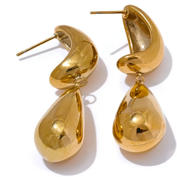Ahsya - 18K Gold Plated / 925 Silver Plated Drop Earrings