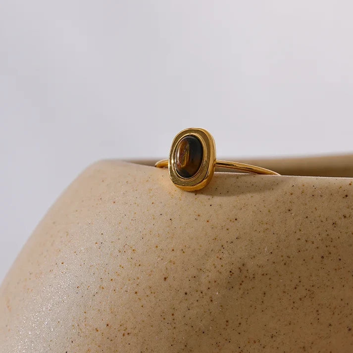 Amber - 18K Gold Plated Ring