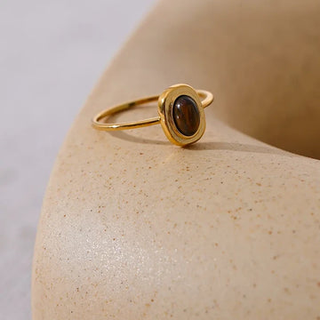 Amber - 18K Gold Plated Ring