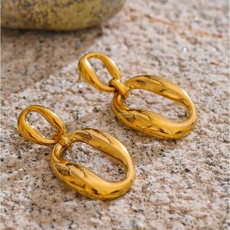 Aurelia - 18K Gold Plated Drop Earrings