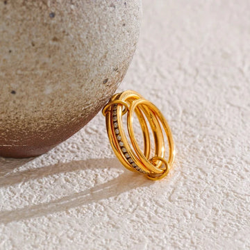Bond - Stacked 18K Gold Plated Rings