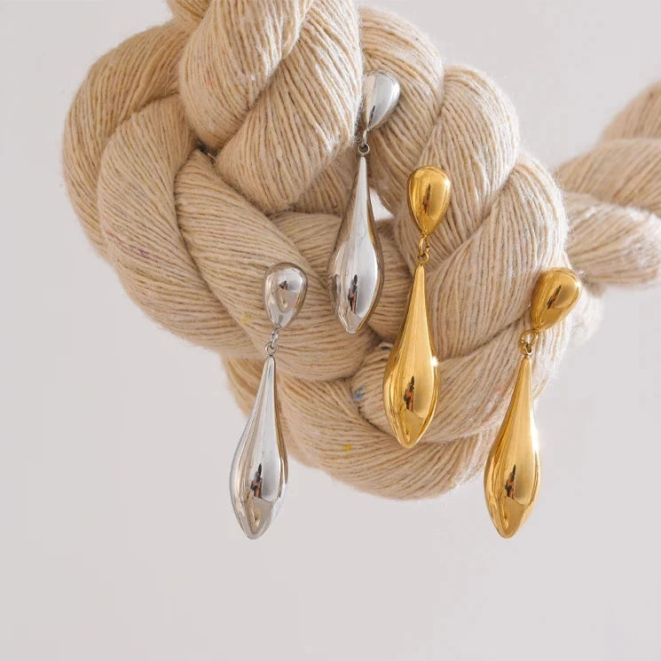 Charm - Gold Plated Drop Earrings