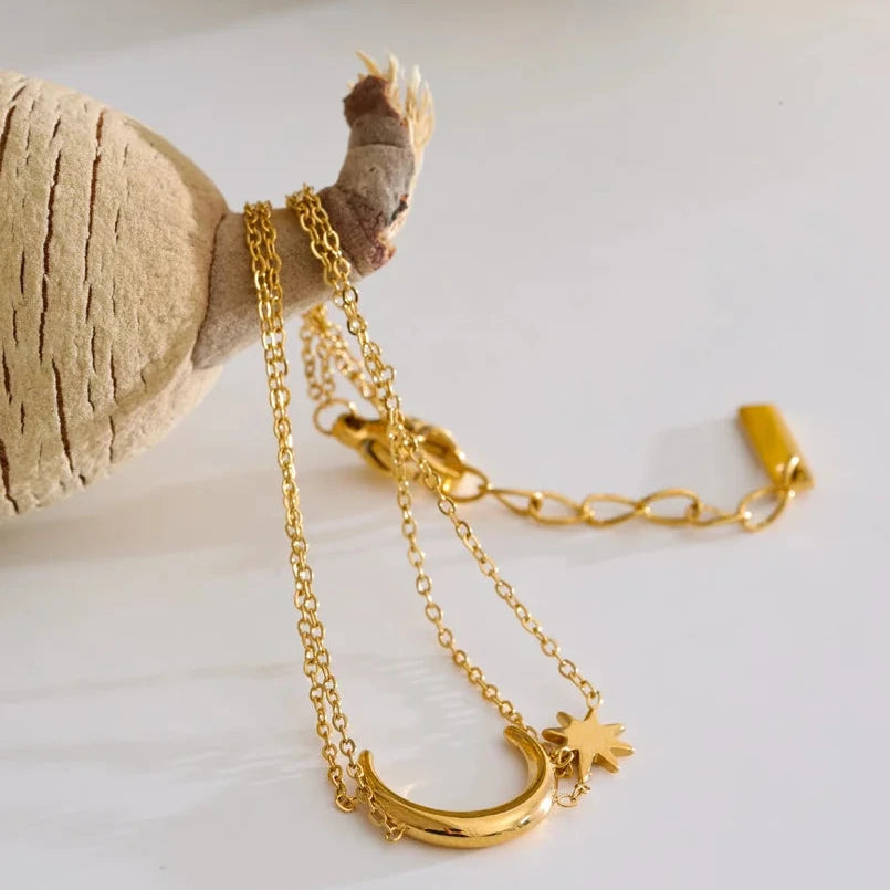 Cosmos - 18K Gold Plated / 925 Silver Plated Charm Bracelet