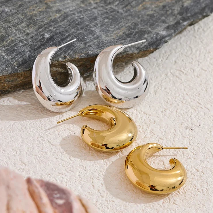 Luna - Gold Plated Earrings