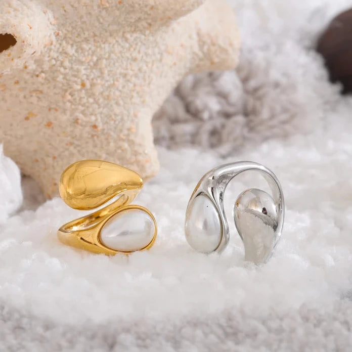 Pearl Drop - Gold Plated Ring