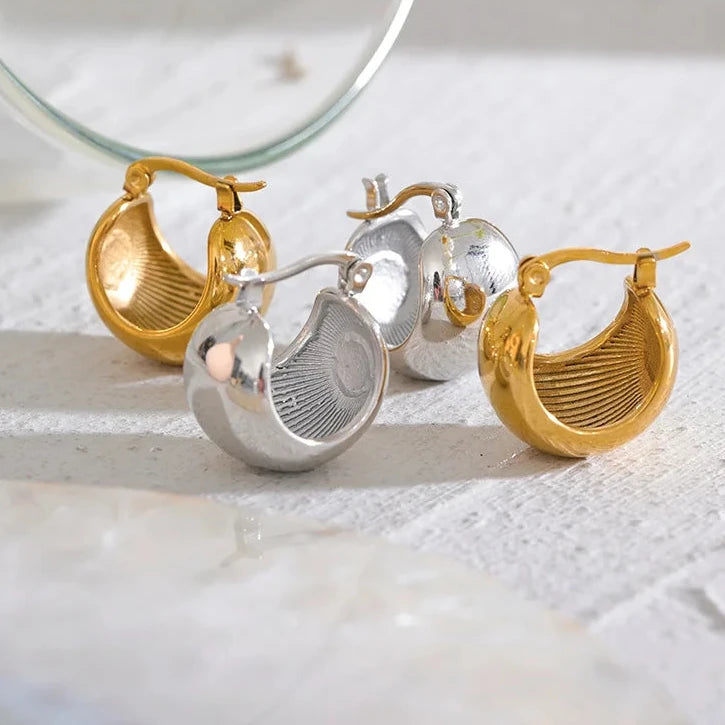 Pockets - Gold Plated Earrings