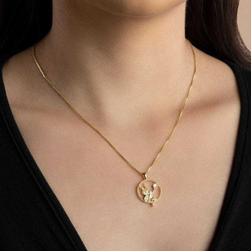 Athena -  Gold Plated Pendant Necklace
