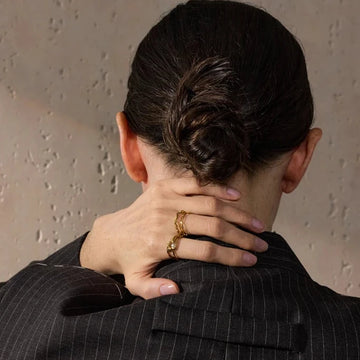 Strata - 18K Gold Plated Stackable Rings