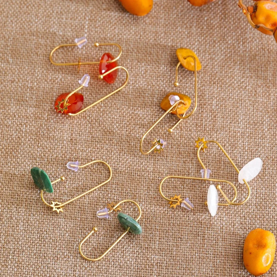 Wings - 14K Gold Plated Drop Earrings