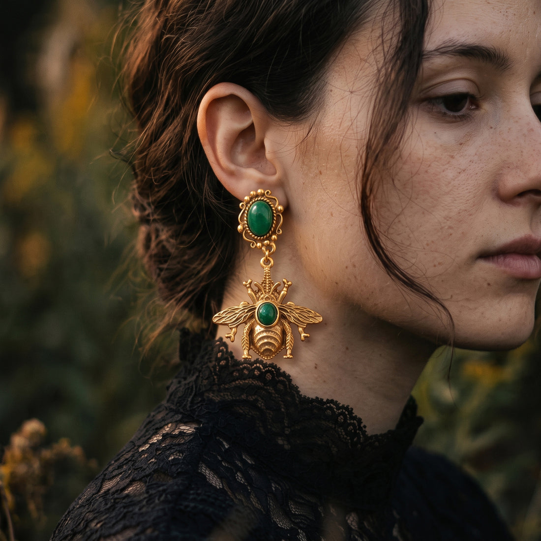 The Eden Bee Drop Earrings