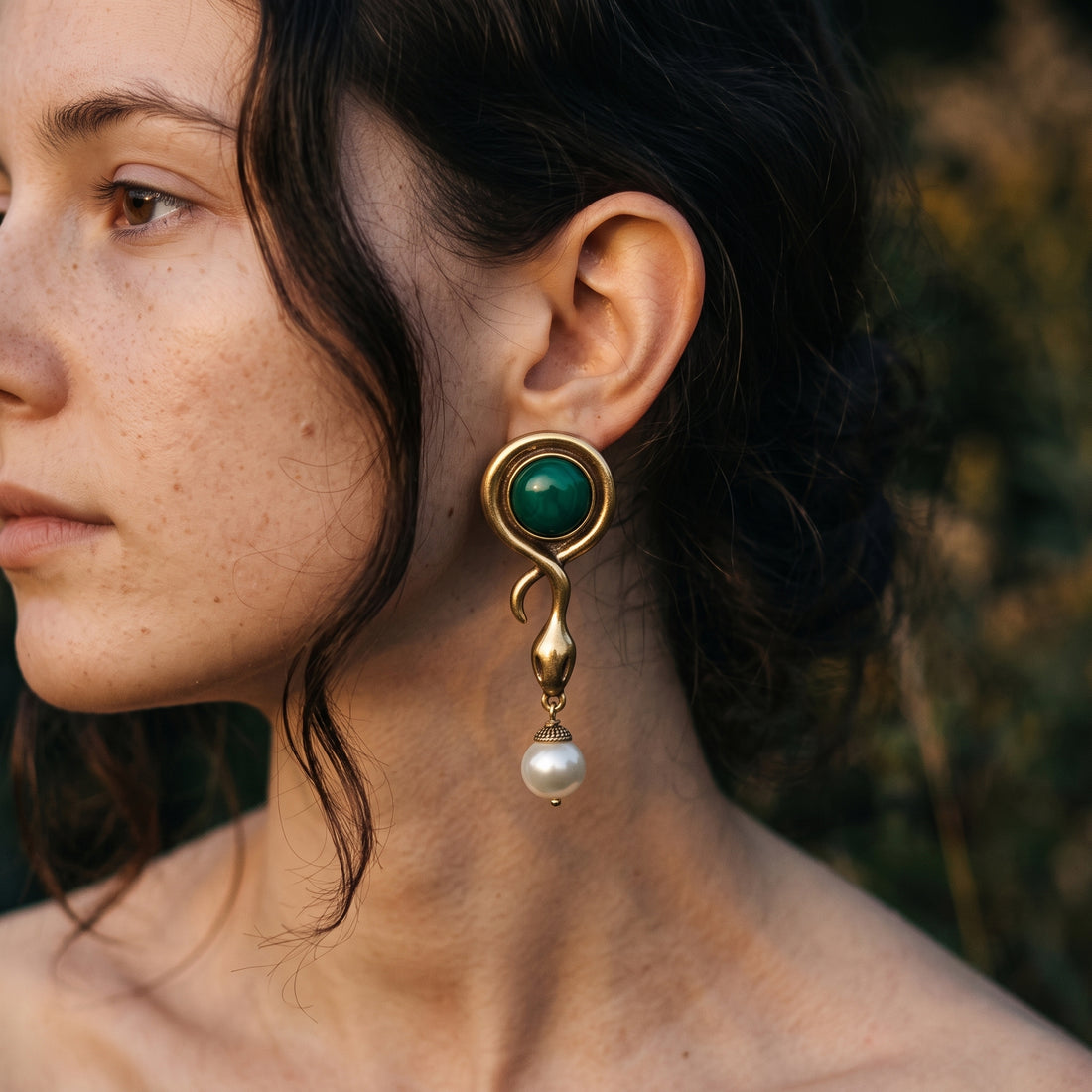 The Lamia Serpent Earrings
