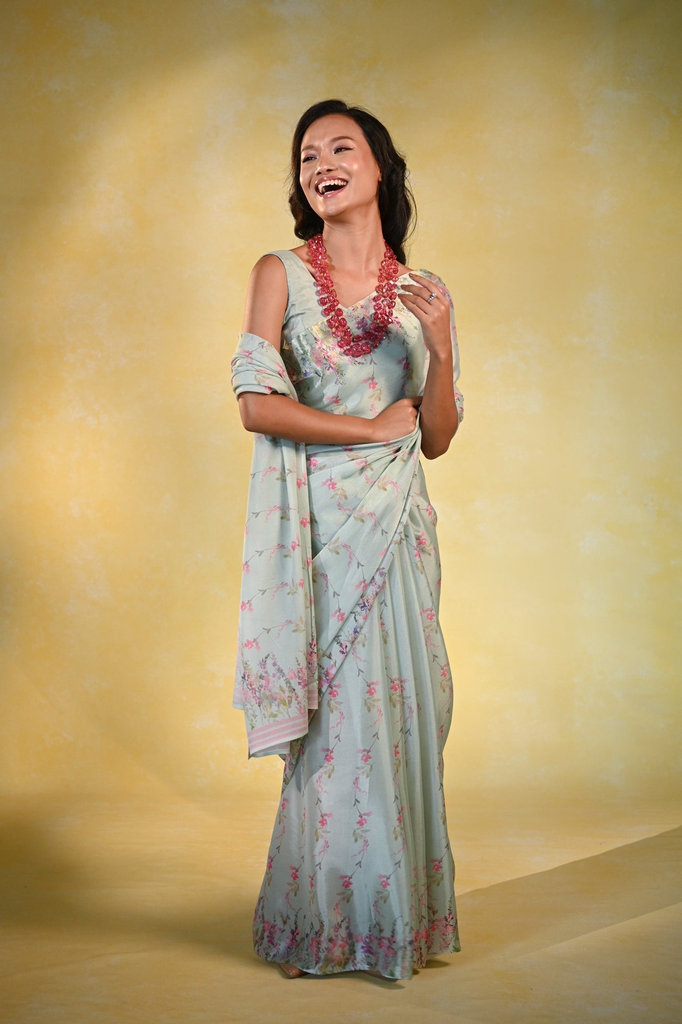 Buy-Dream Veils - Crepe Saree-Cyahi-Online