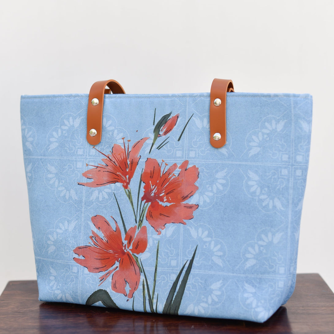 Tangerine Blooms-Handbag